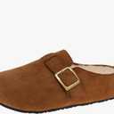 leece-lined Closed-toe Slippers, Women's Autumn And Winter Slip-on Cotton Slippers, 7M