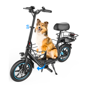 Gyroor 1000W Foldable Electric Scooter - Seat, Dual Baskets, Long Range