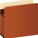 Pendaflex Expanding Accordion File Pockets, Extra Durable, Expands 3.5", Letter Size, Reinforced with Dupont Tyvek Material, 10/Box (15421), Brown