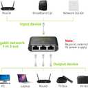 LiNKFOR Ethernet Splitter 1 in 3 Out,1000Mbps High Speed Splitter RJ45 Network Extension Connector with USB Type C Cable Gigabit Ethernet Switch Network Sharing for Cat8 Cat7 Cat6 Cat5 Cat5e