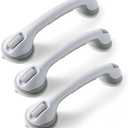 Grab Bars for Bathtubs and Showers, 16 in Shower Handle 2 Pack Gray White