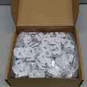 Vicenpal 100 Pair Drop Ceiling Hooks Bulk for Classrooms Hanging, Metal Suspended Track Tile Hooks Aluminum White Heavy Duty T Bar Clips, Hold up to 20 Lbs for School Offices Plants Decorations