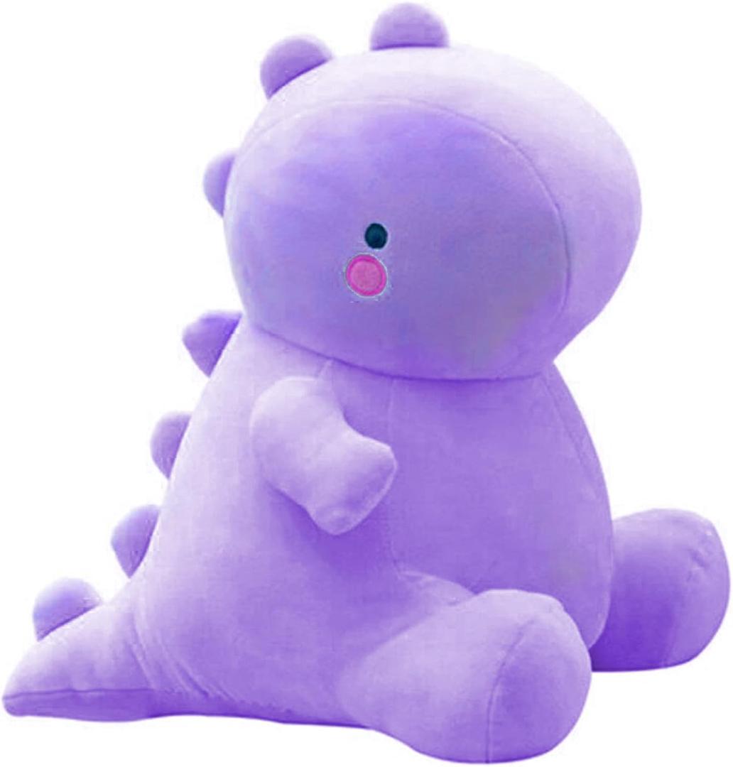 Cute Dinosaur Plush Toys, Fat Dinosaur Stuffed Animals Toys Dolls, Soft Plush Stuffed Animal Dino Plushie, Birthday Gifts for Kids Girl Boys Purple 12 inch