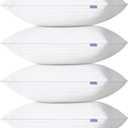 CozyLux Pillows Queen Size Set of 4, Cooling Hotel Quality Bed Pillows with Premium Soft Down Alternative Fill for Side Back and Stomach Sleepers - 4 Pack, Queen, 18x28 Inches (White)