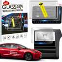 Screen Protector for Tesla New Model Y/3 Accessories,9H Super Tempered Glass with Center Console and Rear Seat Screen Protectors for Model Y/3 Juniper 2025-2026,Matte,No Glare,Fingerprint