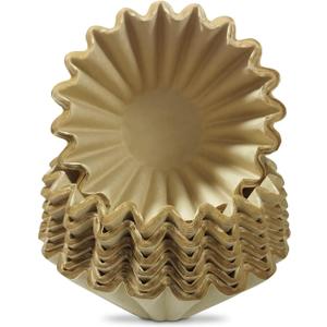 100 Pack 1-4 Cup Coffee Filters, Disposable Basket Coffee Filter for A Good Brew - Efficient and Convenient Small Coffee Filters 1 Cup - Eco-friendly and Biodegradable (Natural-1, 155/45)