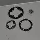 BUCKLOS 64/104 BCD Bike Chainring Set with Pin, Steel CNC Alloy Double/Triple MTB Chainring 22T 24T 26T 32T 38T 42T 44T 4 Bolts Mountain Bicycle Chainrings 8 9 10 Speed Compatible