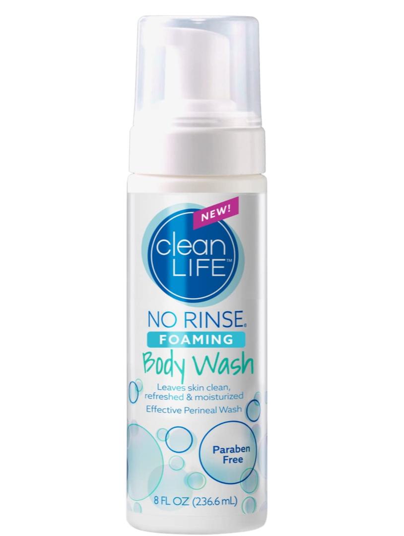 No-Rinse Foaming Body Wash, 8 fl oz (Pack of 15): Waterless, Rinse Free Foam Cleanser Leaves Skin Clean and Moisturized - Effective Perineal Wash Providing Cleansing Foam for Elderly, Adults, Camping