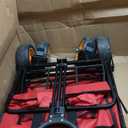 Collapsible Wagon 220 lbs, Heavy Duty Wagon Carts Foldable, Portable Wagons for Groceries, Beach Cart with All-Terrain Wheels & Drink Holders, Utility Wagons for Shopping, Sports, Camping, Red