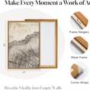 Framed Modern Farmhouse Wall Art for Living Room, 3 Piece Large Neutral Tree Ring Canvas Prints Paintings, Rustic Nature Wood Stump Pictures Artwork for Bedroom Hallway Office Walls Decor, 24x36 Inch