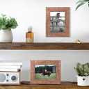 5x7 Picture Frame, 2 Pack Vintage Picture Frames 5x7 Real Glass for Wall and Tabletop Display, Rustic 5 x 7 Photo Frame Antique, Widen Border