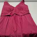 Charmo Plus One Piece Swimsuit with Skirt Ruched Tummy Control Bathing Suit Swim Dress Modest Curvy Swimwear Dark Red 2X