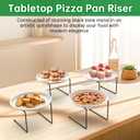 4 PCS Black Metal Pizza Table Stands,Pizza Rack Stand For Tables,Restaurant,Pizza Holder Stands For Serving,Pizza Pan Riser Food Platter Tray and Display Rack