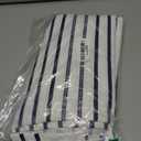 jinchan Extra Long Shower Curtain 84 Inch Length Navy Blue and White Modern Farmhouse Striped Waterproof Fabric Shower Curtains for Bathroom with 12 Hooks Machine Washable 70x84 Inches