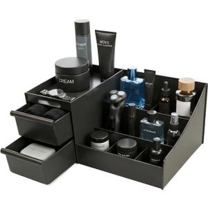 Cologne Organizer for Men, Perfume Organizer Rack, Perfume Stand Organizer for Bedroom, Dresser, Fragrance Holder Display for Vanity Countertop, Thoughtful Gifts for Men Birthday (Men's Black)