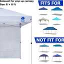 Fanpat Instant Canopy Walls for 8x8 Pop Up Canopy Frame, Waterproof, 99% UV Protection for Outdoor Events, White(3 Pieces Canopy Sidewalls Only, Canopy Not Included)