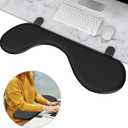 eulps Foldable Desk Extender Tray, Arm Rest for Desk, Ergonomic Forearm Leather Soft Armrest Support, Wrist & Elbow Pad for Home and Office, Easy Typing & Pain Relief, Medium