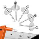 100pcs Aluminum Large Flange Blind Rivets,3/16 x 1/2inch, Flange Diameter 5/8inch (16 mm), Pop Rivets Assortment Kit Blind Rivet by Bolt Dropper, Grip Range(4.8-8mm)
