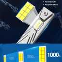 FAHREN 2025 Upgrade & Brightest 60000LM H1 Bulbs,1000% Brighter 6500K Cool White H1 fog bulbs,1:1 Mini Size, No Adapter Non-Polarity Plug and Play, Pack of 2