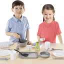 Melissa & Doug 22-Piece Play Kitchen Accessories Set with Play Food & Wooden Toys, Pot, Pans, Utensils & More, Preschool Learning Toys for Girls & Boys 3+