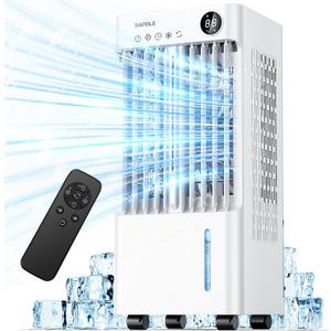 Portable Air Conditioners, 3-in-1 Evaporative Air Cooler with 5.2 Gal Water Tank, Portable AC Fan 120° Oscillation, 3 Speeds, 4 Modes, 24H Timer, Air Conditioner for Room Bedroom Office