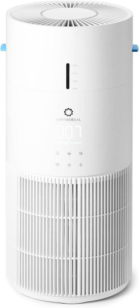 Airthereal 2-in-1 Air Purifier and Humidifier Combo for Large Room up to 1325 ft, 3-Stage Filters, Air Quality Monitor and Quiet Sleep Mode, Evaporative Humidifier with Auto Humidity Monitor, AEH300