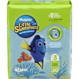 Huggies Little Swimmers Disposable Swim Diapers, Swimpants, Size 3 Small (16-26 lb.), 20 Ct. (Pack of 4)