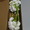 Floroom Ranunculus Artificial Flowers 18 Pcs Ivory Faux Silk Mini Ranunculus Bulk Fake Wedding Filler Flowers for DIY Bouquets, Centerpieces, Bridal Shower Decorations & Arrangements