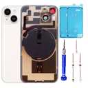 14 Back Glass Replacement Kit with Plate & Flex Cable and All Parts, Starlight, 6.1 Inch for iPhone 14 Back Cover Glass, with Repair Tools (Starlight)