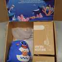 Well Before Kids U Shaped Electric Toothbrush with 5 Brush Heads, Ultrasonic, 5 Modes, IPX7 Waterproof Design (Shark, Blue Ages 2-7)