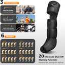 Nekteck Leg Compression Massager with Heat Leg Massager for Circulation and Pain Relief, Air Compression Boot Massage Tool with 2 Heats 6 Modes, Relaxation Tool for Men, Women, Athletes (Feet & Calf & Thigh - 6 modes)