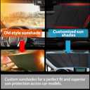 2019-2025 Silverado 1500 Windshield Sun Shade Compatible for Chevrolet GMC Sierra 1500, 2020-2025 Silverado/Sierra 2500HD 3500 HD Foldable Sun Visor Front Window Sunshade with Storage Bag