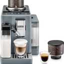 De'Longhi Rivelia Automatic Espresso Machine, Grinder & Frother, Easy Bean Switching, Pebble Gray