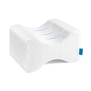 LESUMI Memory Foam Knee Pillow, Sleeping Leg Pillow, for Side Sleepers & Pregnant Women  for Spinal Alignment, Relief Sciatica, Knee, Back, Leg & Hip Pain, with Washable Cover & Travel Bag, White