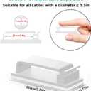 for Desk Under Table Wire Management Adhesive Cable Clips 39Pcs(White).Used for Computer pc,tv,ethernet Wires Cable Management on Large Cable Hooks Organizer Clips