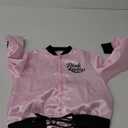 Sincere Party Pink Satin Jacket Back to the 50s Costume for Girls with Glasses,Scarf,Earrings Small(4-6) : Toys & Games