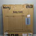 keny 29"-42.5" Baby Gate for Stairs, Auto Close Safety Dog Gate, Pressure Mounted Easy Walk Through Pet Gate for Doorways, Durable Stair Gate, 30" Tall, White