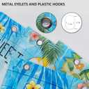 Sweet Summer Time Shower Curtains for Bathroom, Swimming Pool Style Bathroom Decor Waterproof Fabric Shower Curtain Set with 12 Hooks Bathroom, 72x72 Inch