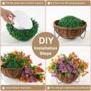 ZFProcess Artificial Faux Hanging Plants Flowers Basket for Spring Summer Outdoor Decoration, Fake Silk Daisy in Planter Realistic UV Resistant Look Real for Porch Home Patio Balcony Yard(Multicolor)
