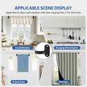 French Door Curtain Rod Adjustable 18"-32", Wrap Around Cafe Curtain Rod 1/2" Diameter, Screwed Sash Rods for Door Window, Black, 2 Pack