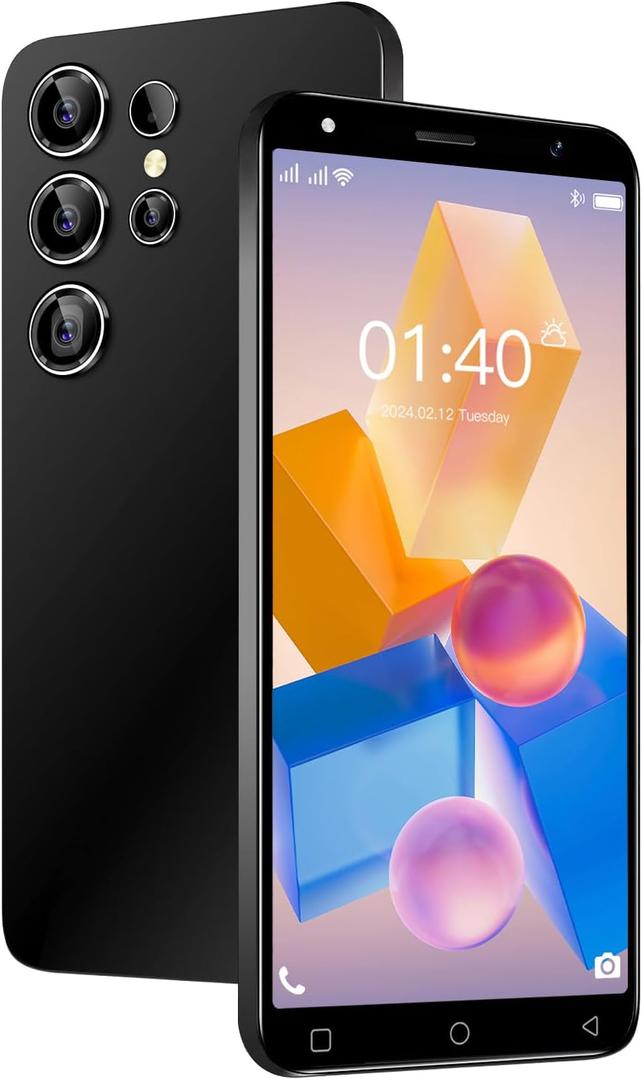 CostMvp Cheap 4G Mobile Phone, 5.0inch HD Screen, Dual SIM, 16GB ROM/SD to 128GB, Android 10.0 OS, Dual Camera/3500mAh Big Battery/WiFi/GPS/Face Unlock (Black)