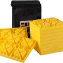 10 Packs Camper/RV Leveling Blocks Interlocking and Anti-Slip Design with Carrying Bag Heavy-Duty for Camper Travel Trailer Yellow