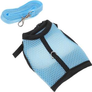 Small Pet Leash Guinea Pig Harness Rabbit Mesh Vest Medium Size for Outdoor Walking Hamster Pulling