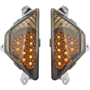 LED Front turn signal light Compatible with KAWASAKI Ninja ZX-6R ZX6R NINJA 300 400 650 1000 ZX-4R LED light Motorcycles Accessories,(Smoke)