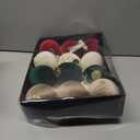 Super Holiday 3.14" Velvet Christmas Balls, 12PCS 80MM Plastic Christmas Ball Ornaments for Xmas Tree Hanging Decorations Assortment, for Holiday Party Decor, Red, White, Green, Coffee