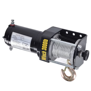 Electric Winches Kit, Low Resistance 3000LBS Copper Core Terminal Electric Winch Non Slip with Alloy Steel Hook for Recovery for Truck for ATV