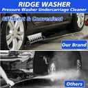 RIDGE WASHER Pressure Washer Undercarriage Cleaner, 24 Inch Undercarriage Car Washer, Under Car Pressure Washer Attachment with 3 Pcs Extension Wand, 4000 PSI