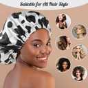 Sofmild Silk Satin Bonnet, Bonnet for Sleeping, Satin Cap for Women Men, Adjustable Sleep Cap