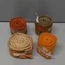 LaRibbons Thanksgiving Ribbon Wired 2 1/2" x 6 Yards 4 Rolls, Harvest Pumpkins Ribbon for Autumn Wreath Farm Gift Wrapping Fall Decor