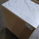 Signature Design by Ashley Senniberg Modern 2 Drawer Nightstand with Faux Marble Top, 24.72" Tall, Light Brown & White